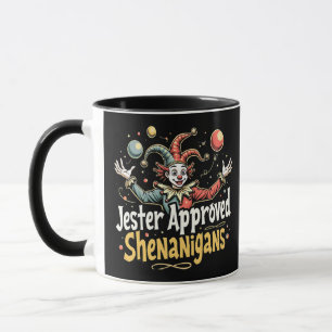 Jester Approved Shenanigans Circus Clown  Mug