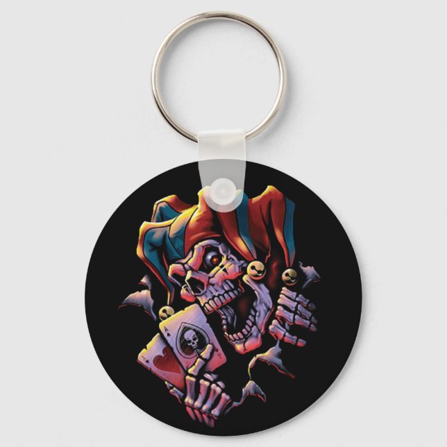 Jester Card Player Key Ring (Front)