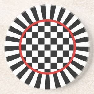 Jester Check Sandstone Coaster