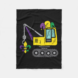 Jester Crane Mardi Gras Cute Boys Kids Toddlers Fleece Blanket