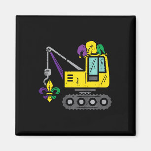 Jester Crane Mardi Gras Cute Boys Kids Toddlers Magnet
