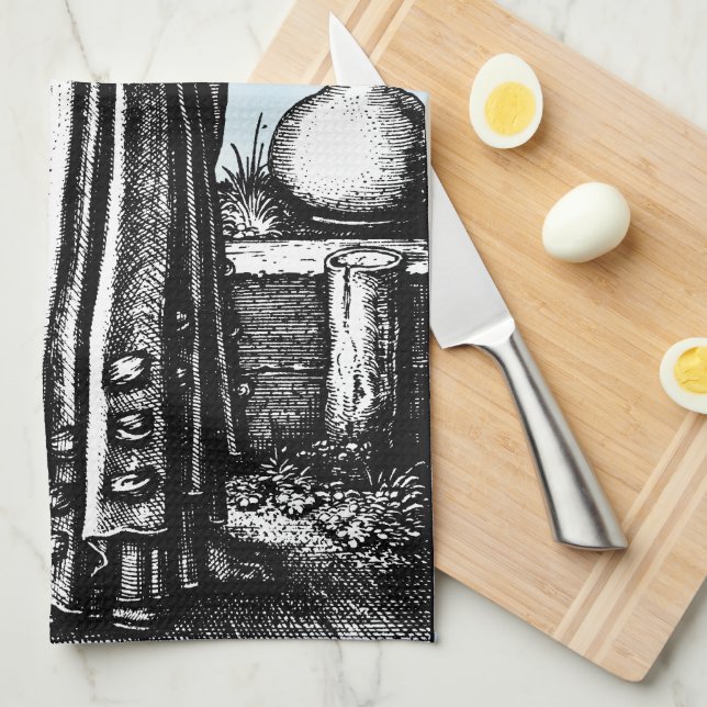 Jester Death and the Maiden Tea Towel (Quarter Fold)