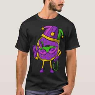Jester Doughnut Masquerade Mask Mardi Gras Carniva T-Shirt