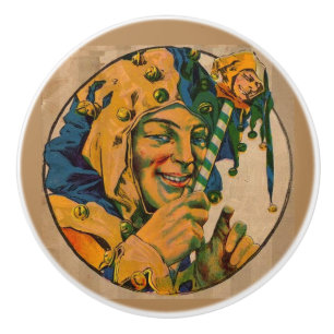 jester from the 1920s ceramic knob