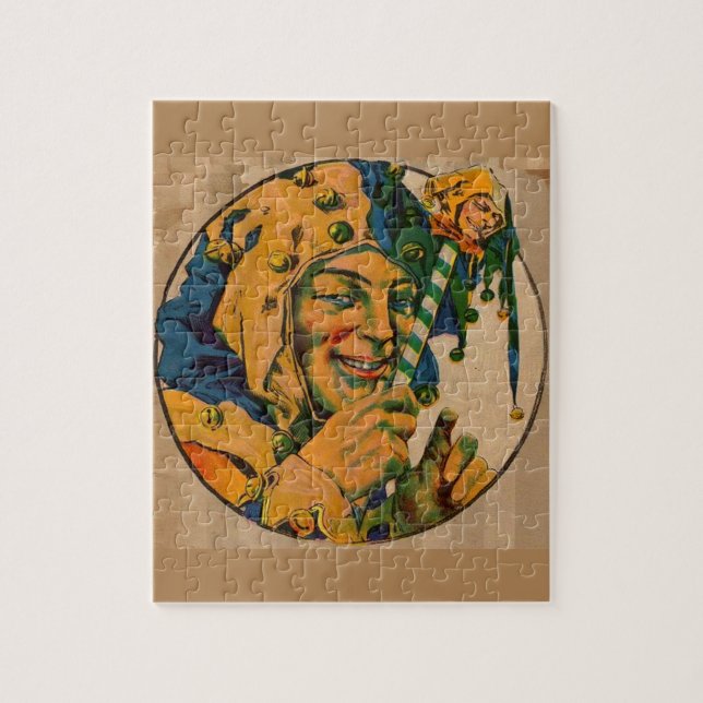 jester from the 1920s jigsaw puzzle (Vertical)