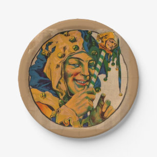 jester from the 1920s paper plate