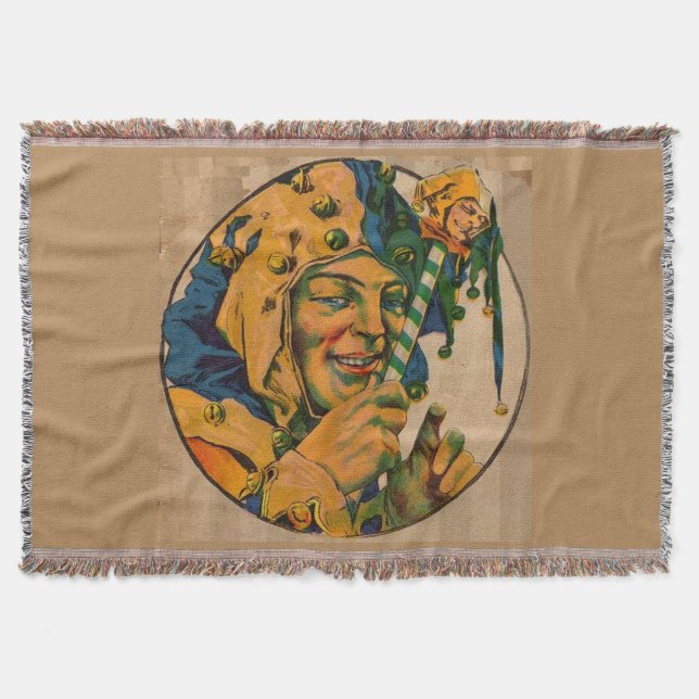 jester from the 1920s throw blanket (Front)