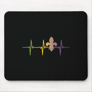 Jester Hat Heartbeat Nurse Funny Mardi Gras Carniv Mouse Pad