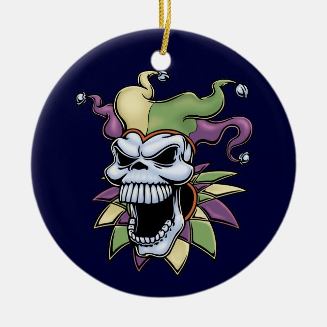 Jester II Ceramic Ornament (Front)