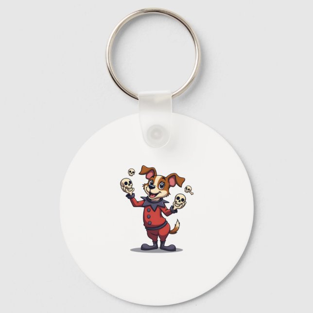 Jester Jack Russell Key Ring (Front)