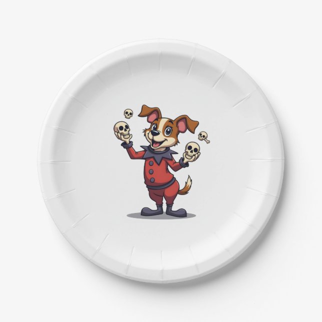 Jester Jack Russell Paper Plate (Front)