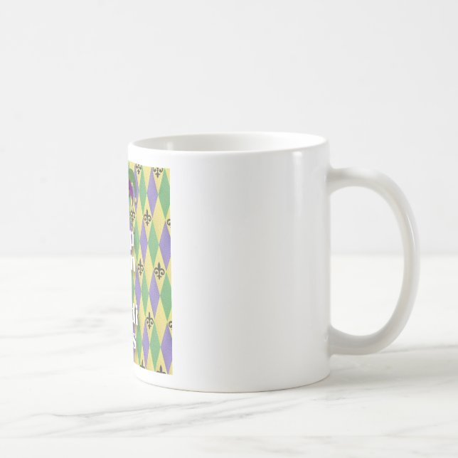 Jester Mask Keep Calm and Mardi Gras Coffee Mug (Right)