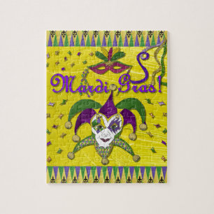 Jester Mask Mardi Gras Harlequin Jigsaw Puzzle
