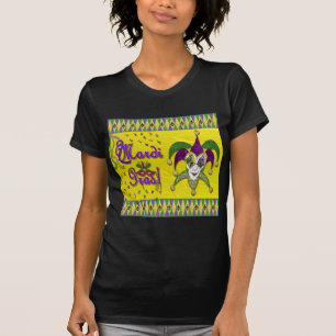 Jester Mask Mardi Gras Harlequin T-Shirt