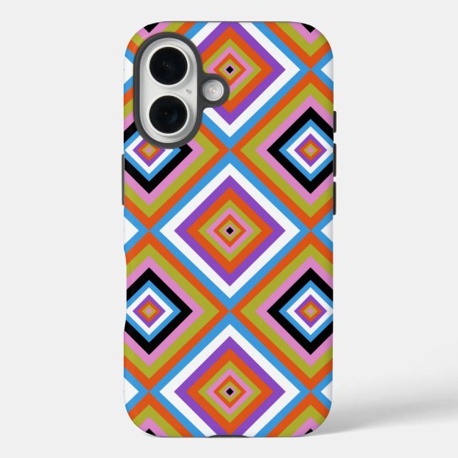 Jester Motley Trippy Diamonds Colourful Geometric Case-Mate iPhone Case (Back)