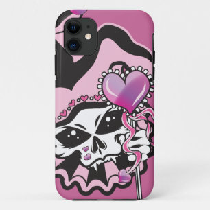 Jester of Hearts Skull iPhone 11 Case