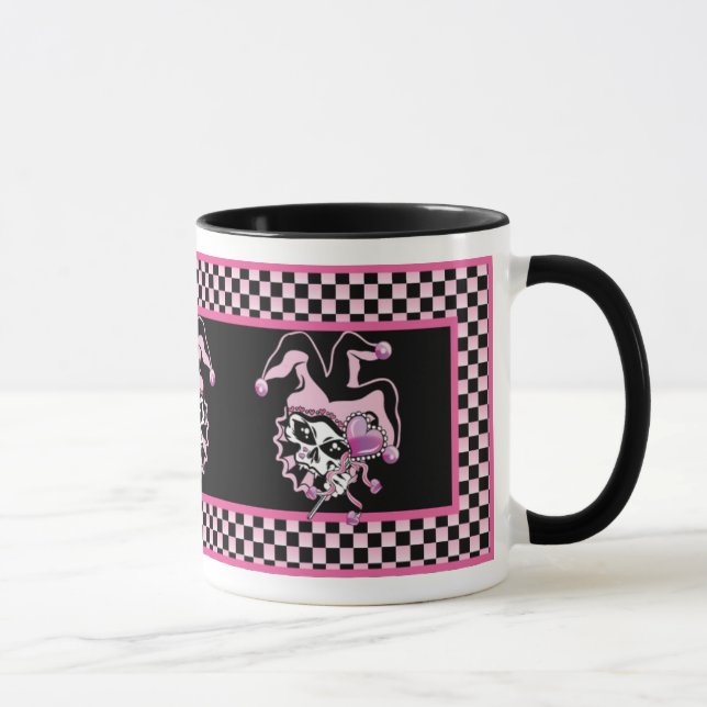 Jester of Hearts Skull Mug (Right)