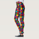 Jester Pants! Multicolor Patchwork Pattern Leggings<br><div class="desc">One of our signature artsy geometric designs, we think these bright multi-coloured chequered pattern leggings would make perfect jester pants. The stylish seamless repeating pattern of vibrant red, blue, yellow orange, purple, pink and green can be adjusted for size or rotated to produce a diamond like effect. Add your own...</div>
