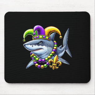 Jester Shark Beads Mardi Gras Carnival Animal Men  Mouse Pad