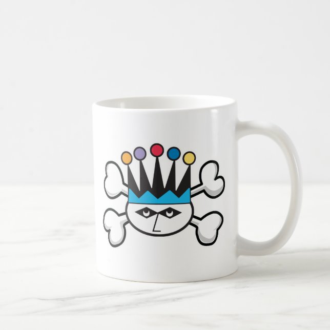 jester Skull and Crossbones Coffee Mug (Right)