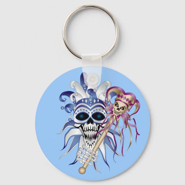 Jester Skull Key Ring (Front)
