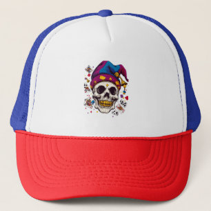 Jester Skull Trickster Trucker Hat