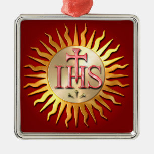 Jesuit Seal Metal Ornament