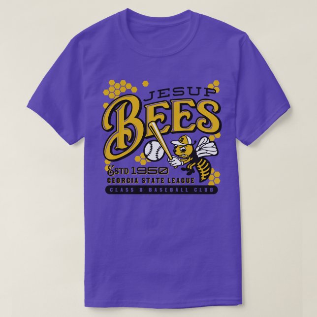 Jesup Bees Baseball T-Shirt (Design Front)
