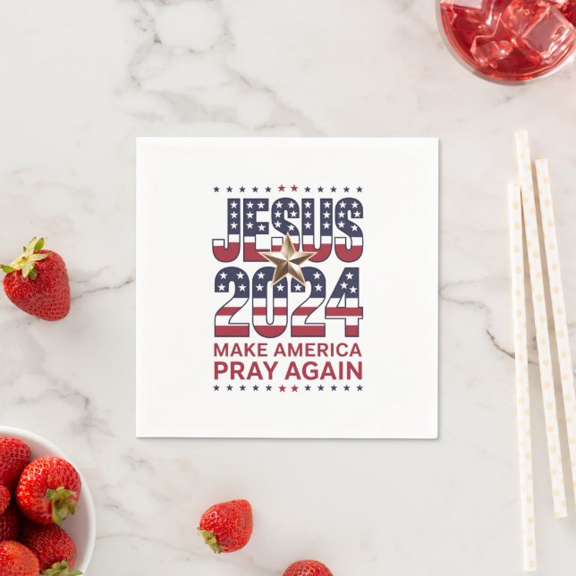 Jesus 2024 Make America Pray Again Napkin (Insitu)
