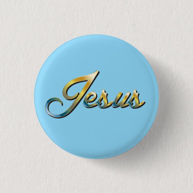 Jesus  3 cm round badge (Front)