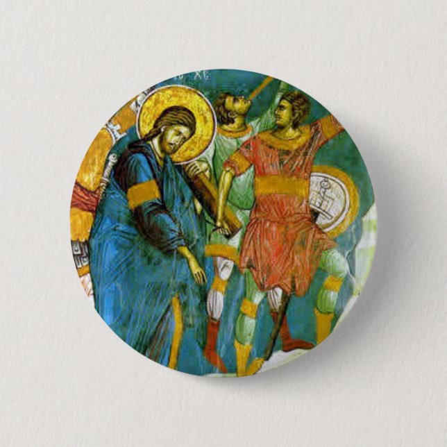 Jesus 6 Cm Round Badge (Front)