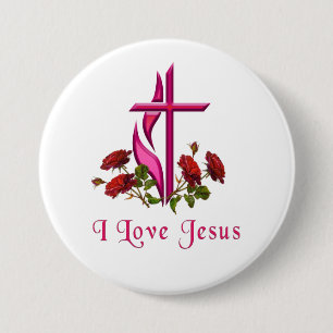 Jesus  7.5 cm round badge
