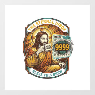 Jesus 9999 Unread Emails Inbox Zero Office Humor_1