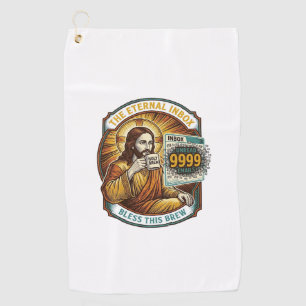 Jesus 9999 Unread Emails Inbox Zero Office Humor_1 Golf Towel