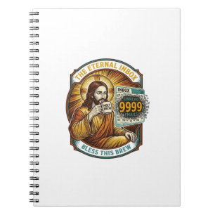 Jesus 9999 Unread Emails Inbox Zero Office Humor_1 Notebook