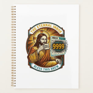 Jesus 9999 Unread Emails Inbox Zero Office Humor_1 Planner