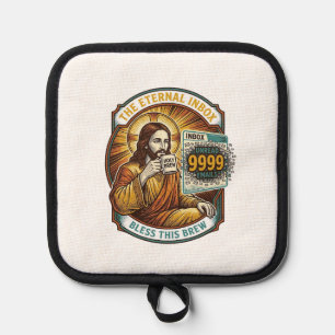 Jesus 9999 Unread Emails Inbox Zero Office Humor_1 Pot Holder