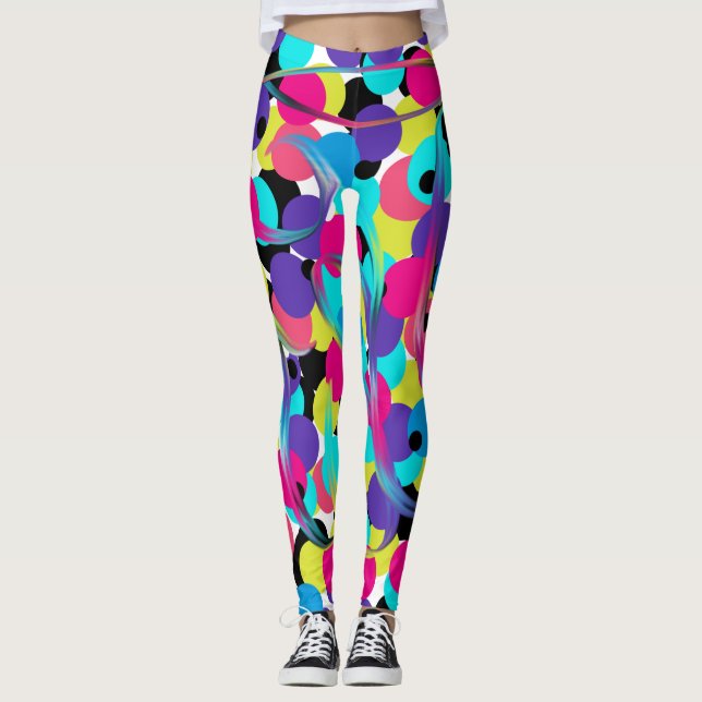 "Jesus" Abstract Designed Leggings (Front)