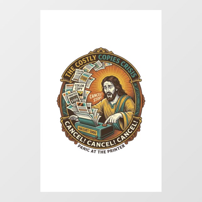 Jesus Accidental 100 Colour Copies Printer Mistake (Sheet)