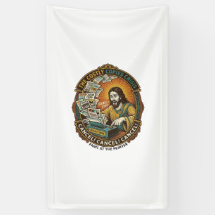 Jesus Accidental 100 Colour Copies Printer Mistake Banner