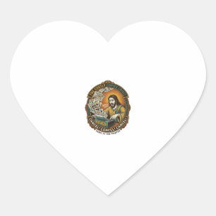 Jesus Accidental 100 Colour Copies Printer Mistake Heart Sticker