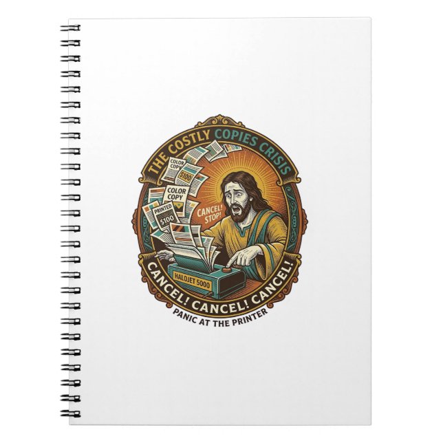 Jesus Accidental 100 Colour Copies Printer Mistake Notebook (Front)