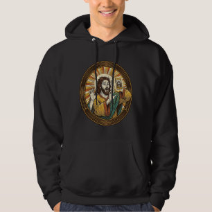 Jesus Accidental Front Camera Double Chin Selfie E Hoodie