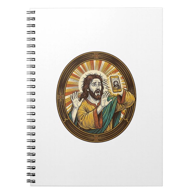 Jesus Accidental Front Camera Double Chin Selfie E Notebook (Front)
