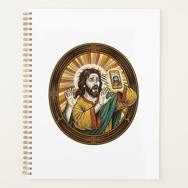 Jesus Accidental Front Camera Double Chin Selfie E Planner (Front)