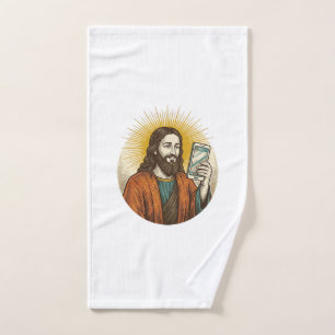 Jesus Accidental Video Instead Of Photo Camera Fai Hand Towel