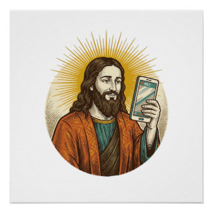 Jesus Accidental Video Instead Of Photo Camera Fai Poster
