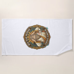 Jesus Accidental Video On Bedhead Morning Meeting  Beach Towel