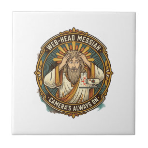 Jesus Accidental Video On Bedhead Morning Meeting Ceramic Tile