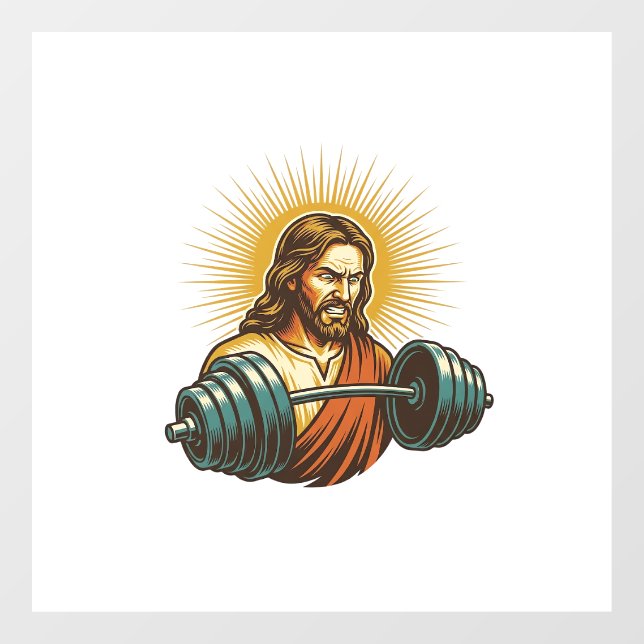 Jesus Accidentally Adding Too Much Weight Gym Fail (Sheet)